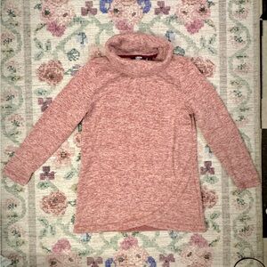 Lands End Women’s Cowl Neck Faux Wrap Sweater M